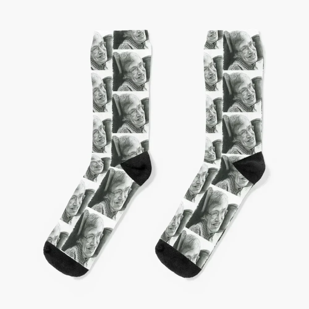 Stephen Hawking - Timeless Smile Socks custom sports cute hiking Socks For Women Men's