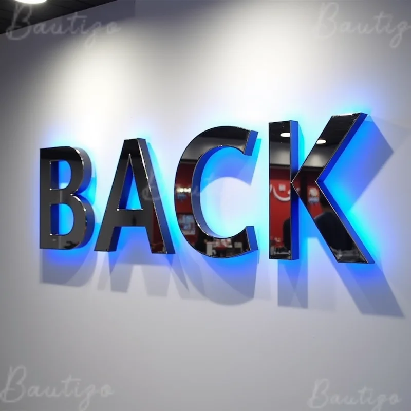 Custom LED Light Signage Metal Letters Sign For Outdoor Business Storefront Waterproof Illuminated Backlit Signage