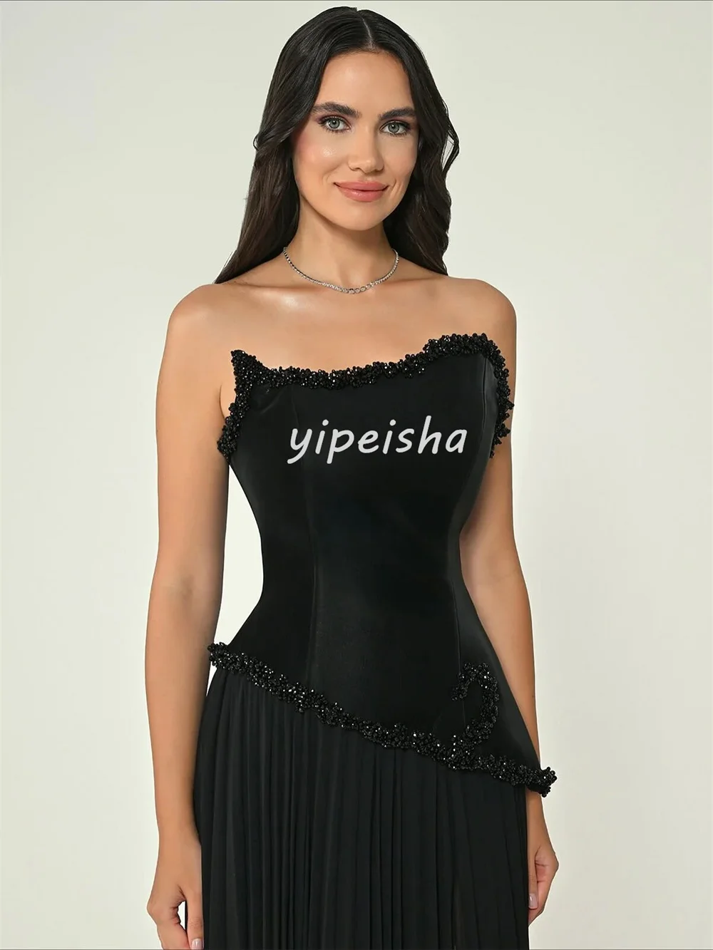 Personalizado intrincado beading lantejoulas a linha sem alças vestidos longos sob medida vestidos de ocasião estilo moderno tamanhos disponíveis retro