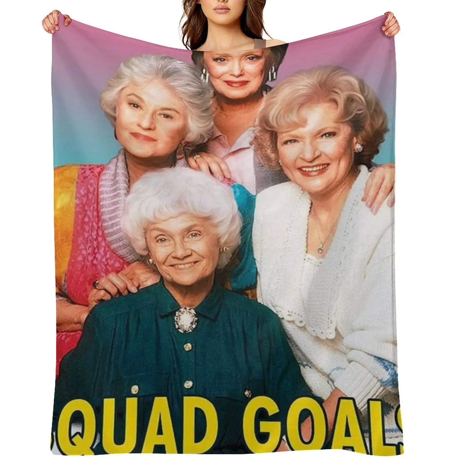 

Best Squad Stay Golden Girls Throw Blanket Bed linens Bed Flannel Fabric Soft Blankets