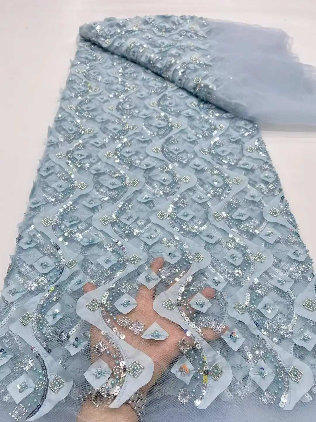 

Luxury African Lace Fabric 5 Yard Embroidery Nigerian Lace Fabric 2026 High Quality Laces Groom Tulle French Lace For Dress G3-1