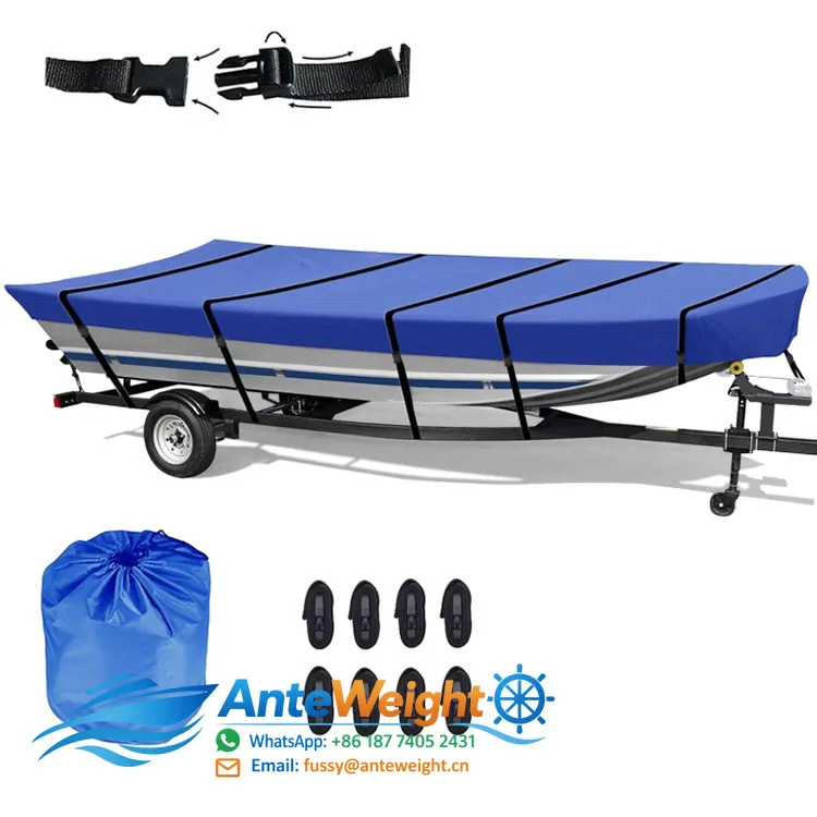 Trailerable Boat Cover for Jon Boat, Kayak, Speedboat & Yacht | Outdoor Rainproof & Sunproof Fishing Boat Shield