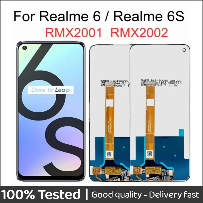 

6.5" LCD For Oppo Realme 6 RMX2001 LCD Display Realme6 Touch Screen Digitizer Replacement For Realme 6S RMX2002 LCD Display