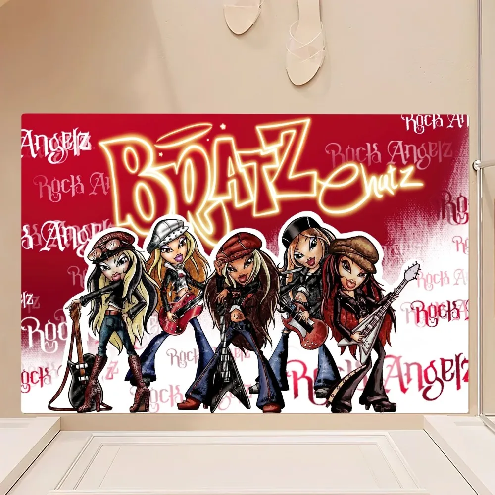 Cartoon Bratz Baddie Lovely Floor Mat Bedroom Kitchen Door Bath House Super Absorbent Foot Non-slip