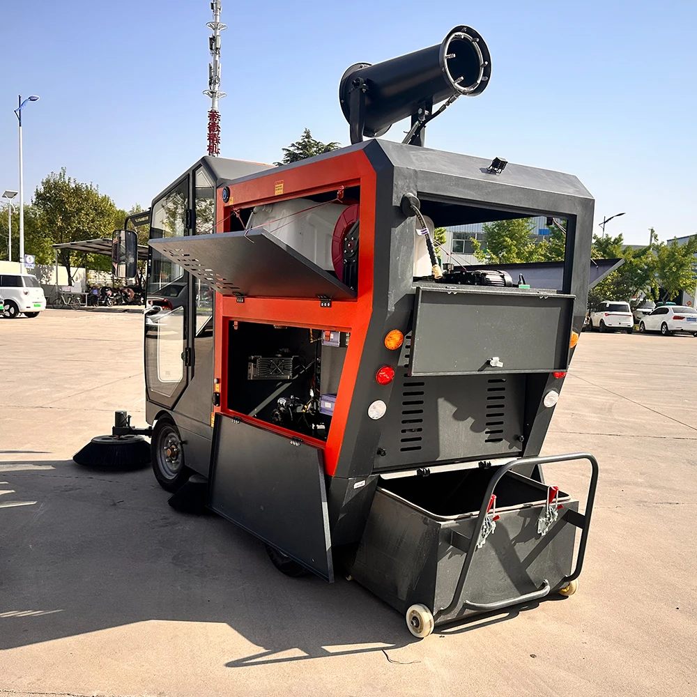 Heavy Load Capacity Industrial Ride on Sweeper Sweeper Ride on Large Hopper Volume Reduces Emptying Frequency