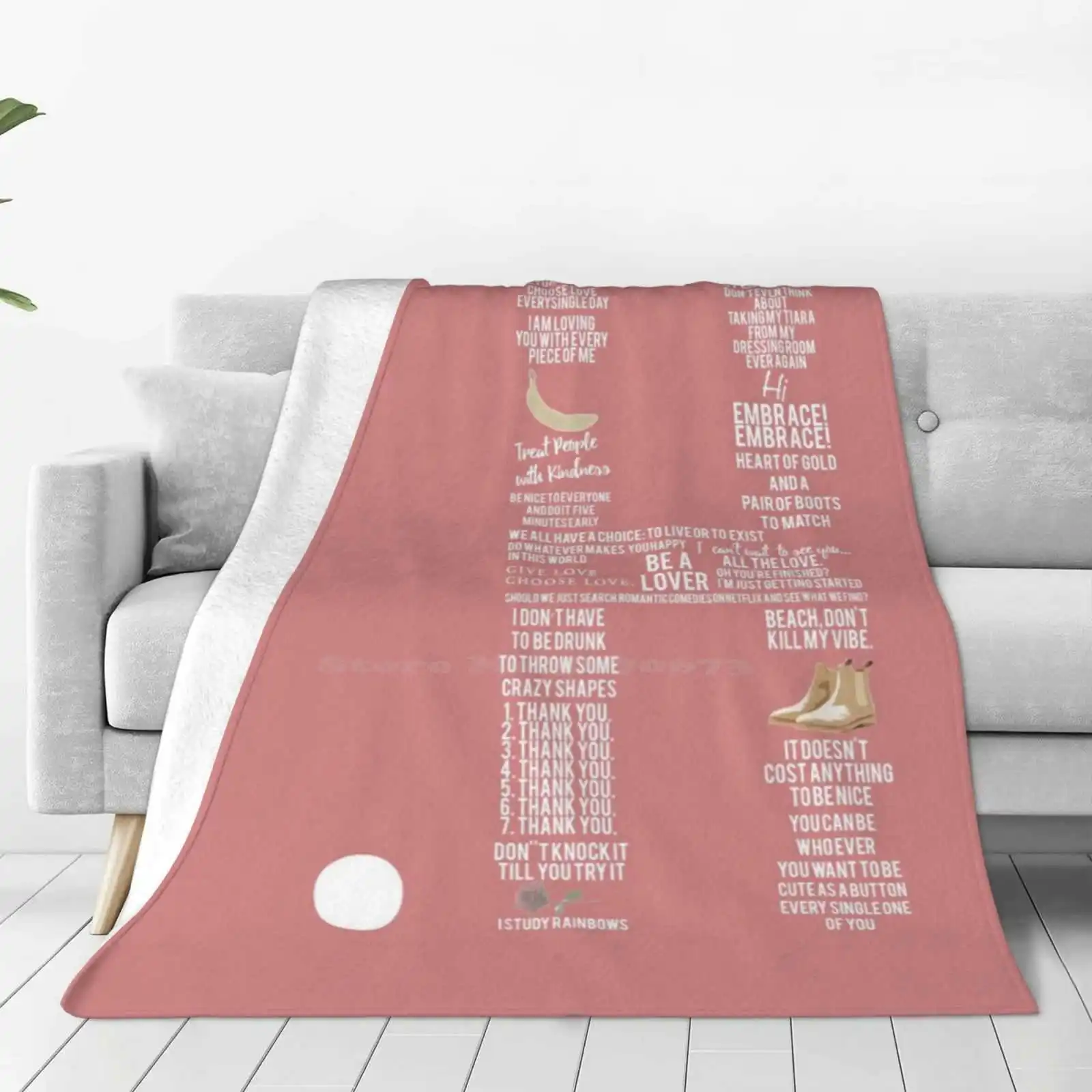 .H Blanket Soft Warm Travel Portable Blanket Liam Payne Niall Horan 1D Quotes Words Life Funny Typography