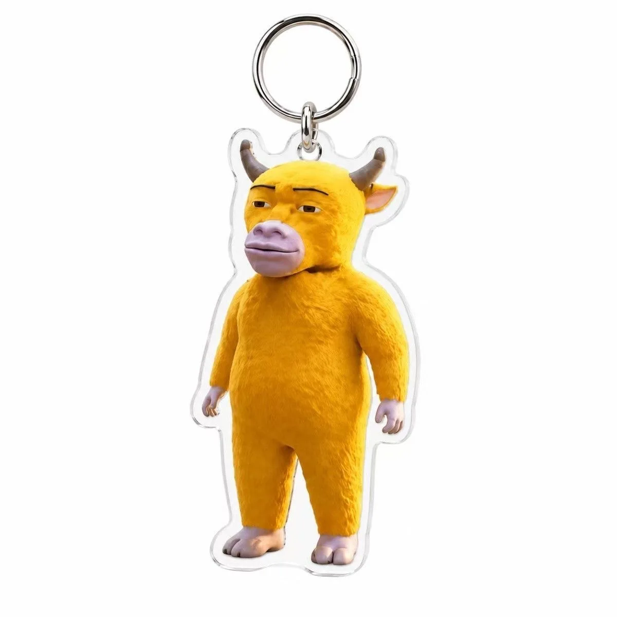 Niu Lai Chinese Abstract Film Keychain Key Ornament EDC Keys Holders Unique Gift