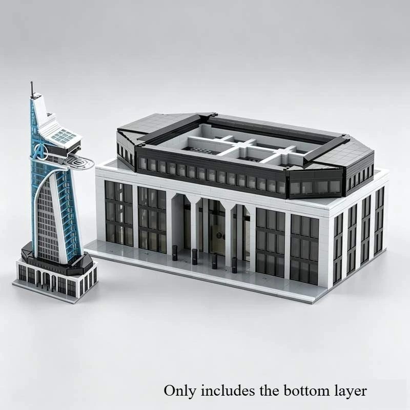 2117PCS Modern City Architecture High Rise Building Model MOC Custom Building Blocks DIY Creative Assembly Educational Toy Gifts