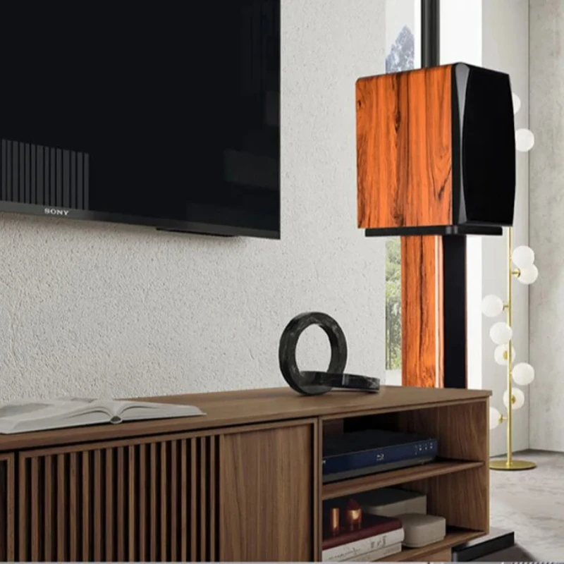 Solid Wood Speaker Stand Floor Standing Bookshelf Speaker for Home Theater Pair Wooden Audio Rack for Living Room Surround Sound view 4