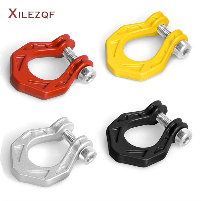1/7 1/8 1/10 RC Rock Crawler Red Metal U Buckle Trailer Recovery Tow Hooks Compatible with SCX10 TRX4 MK07 5811 Front Rear Bumpe