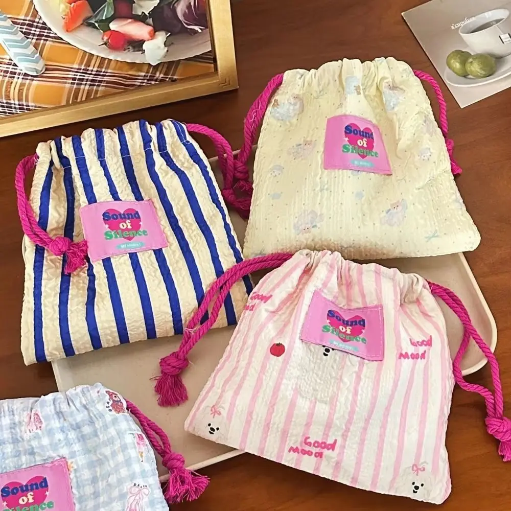 

Drawstring Cute String Bags Hand-Held Portable Drawstring Storage Bag Lightweight Practical Cartoon Makeup Bag Travel Essentials