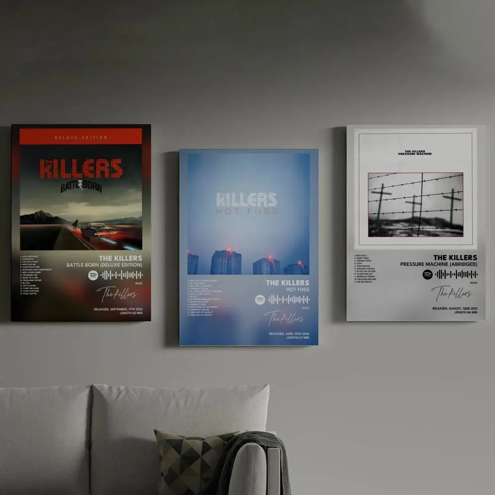 

The K-Killers Poster Prints Canvas Painting Wall Art Picture Living Room Home Decor Tracklist Music Album Cover