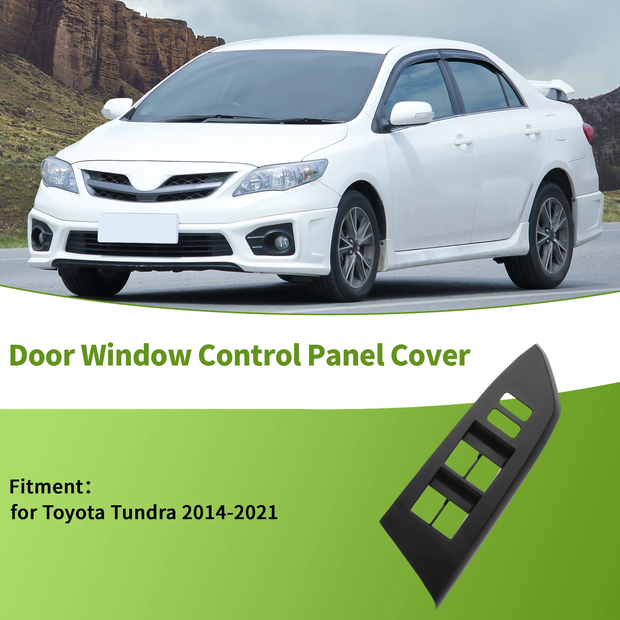 

UXCELL передняя левая боковая рамка переключателя окна для Toyota Tundra 14-21 No 742320C150