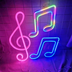 LED Musical Note Neon Light Festival Atmosphere Decoration Neon Lamp Glowing For KTV Bar Party Bedroom Wall Decor Adult Gift