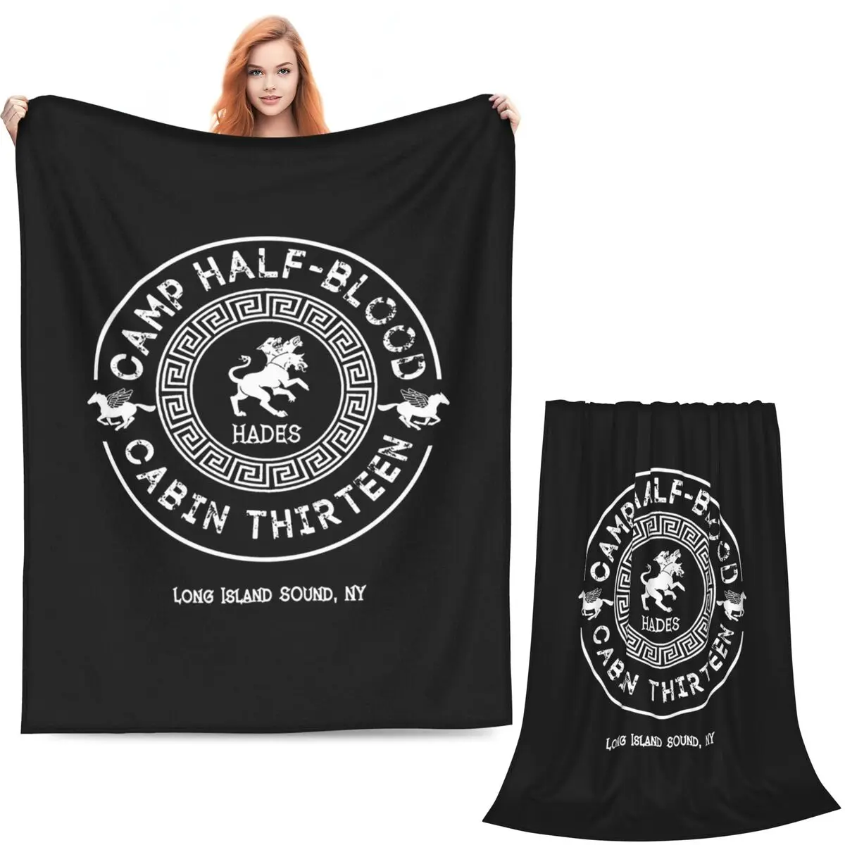 Cabin Thirteen Hades Percy Jackson Camp Half-Blood Blanket Soft Warm Flannel Throw Blanket Bedspread for Bed  Picnic Travel Home