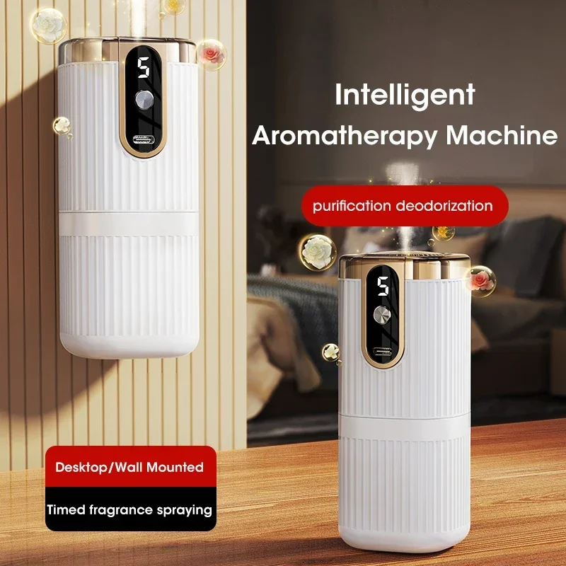 สมาร์ทเครื่องอโรมาเครื่องกระจายน้ํามันหอมระเหยบ้าน USB ห้าความเร็วปรับห้องสํานักงานเครื่องฟอกอากาศเครื่องอโรมา