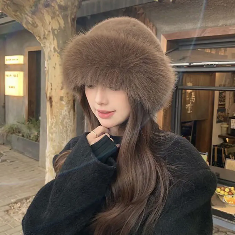 رشاقته أفخم الدافئة الفراء قبعة للنساء رقيق قبعة الشتاء الدافئة سميكة قبعة قبعات المنغولية للطقس البارد الثلوج قبعات