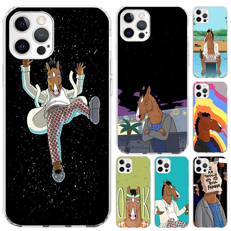 Cartoon B-BoJack Horsemans Phone Case for Iphone 16 15 14 13 12 Mini 11 Pro Max X XS XR 7 Plus 8 SE 2020 Soft Funda Print Shell