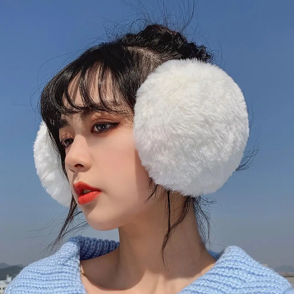 Fashion Earmuffs for Women Men Ear Warmer Autumn Winter Plush Solid Color Adjustable Foldable Ear Muffs Earflap Ear Cover New