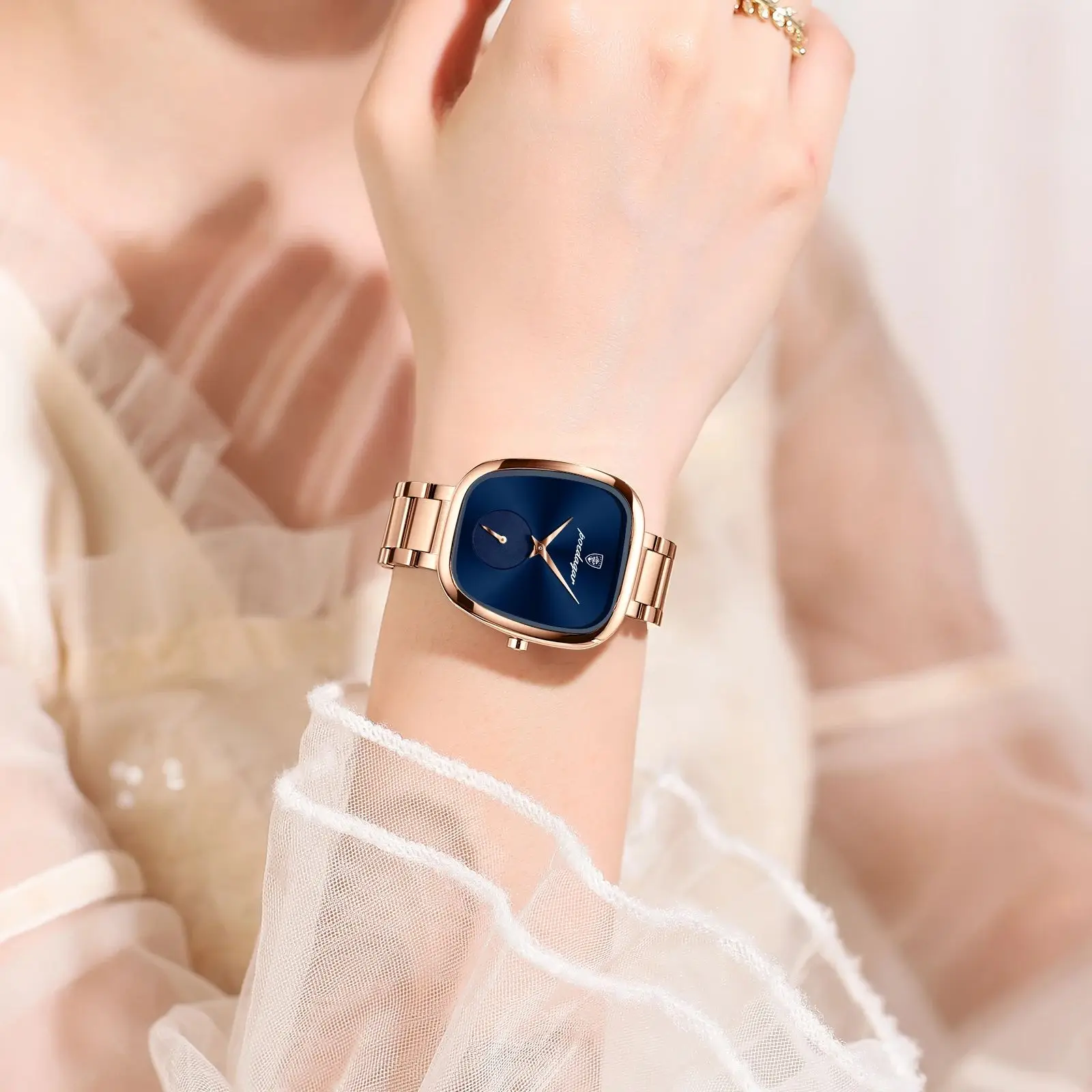 POEDAGAR Роскошные элегантные часы для женщин из нержавеющей стали, водонепроницаемые женские наручные часы, модные простые кварцевые женские часы Reloj