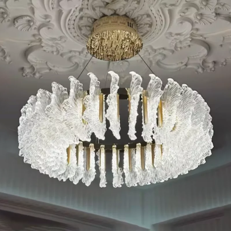 Modern Luxury Villa Acrylic Pendant Light Living Room Dining Room Light Guide Plate Whole House Customized Lighting Fixtures