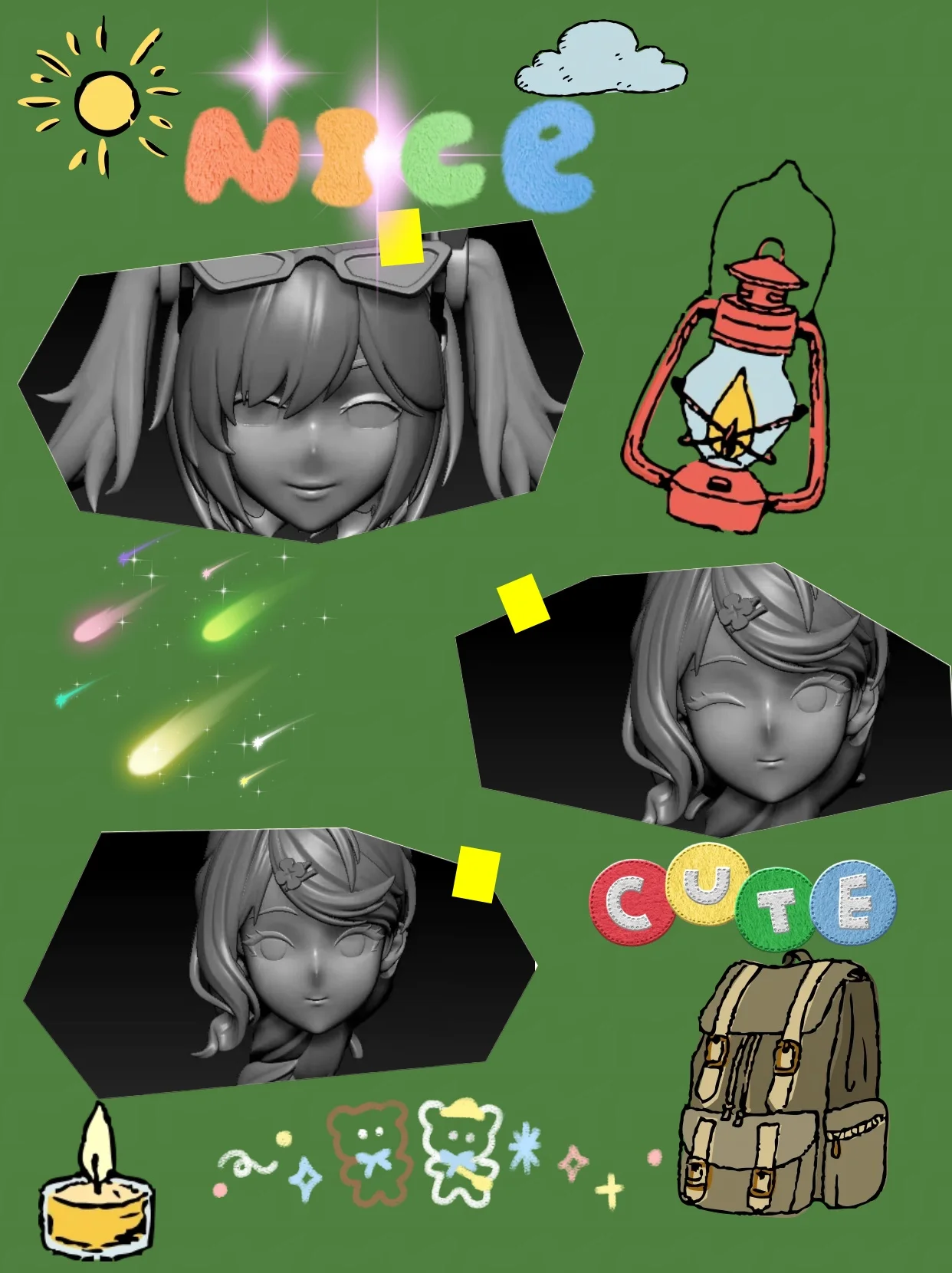 

【Unpainted】1/12 Scale Female Soldier Burnice White Seed Action Game Character White Head Sculpt Accessories For 6''Figure Toys