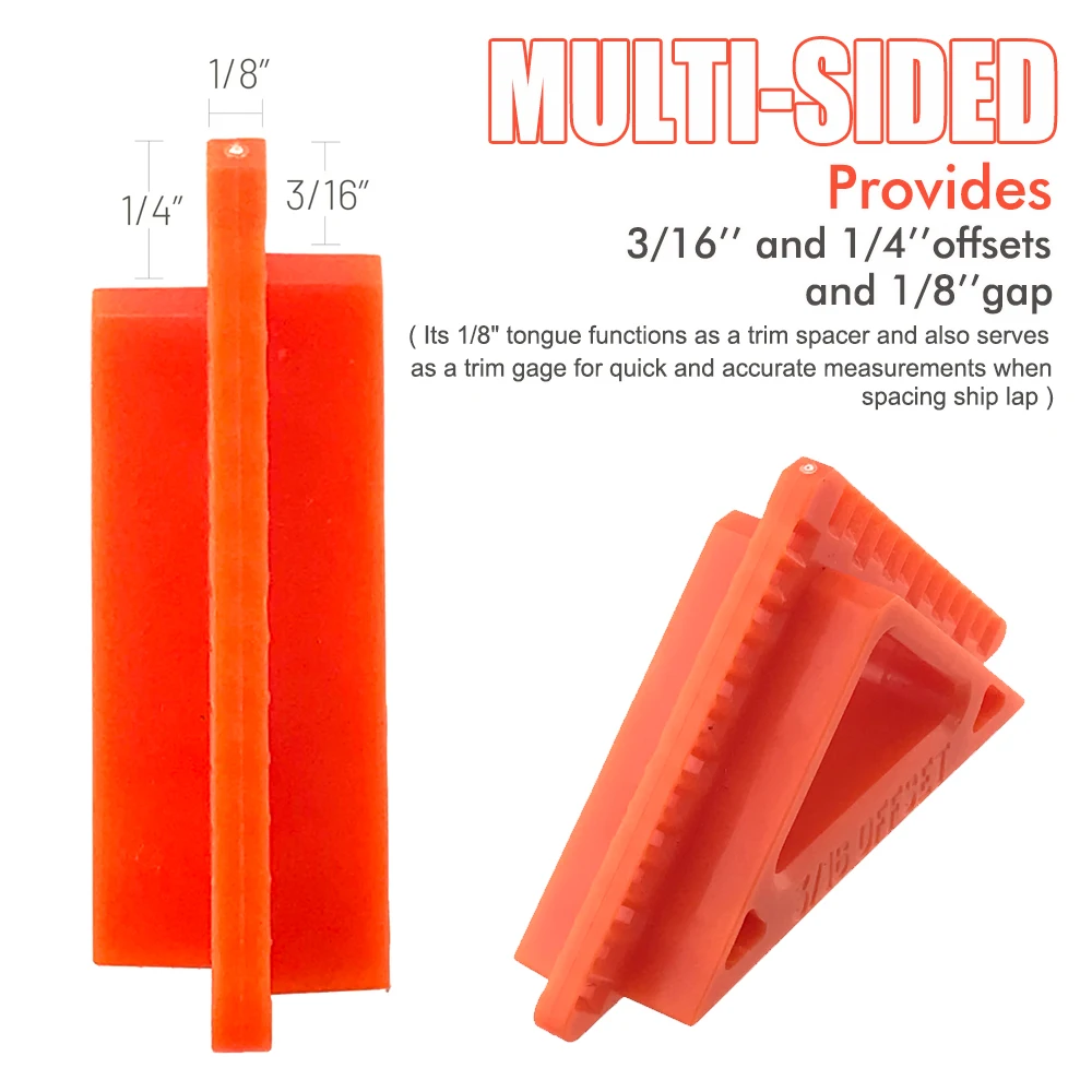 L'outil de révélation de boîtier de porte et de fenêtre en plastique moulé de 4 couleurs fournit des offs de 3/16" et 1/4" et une écart de 1/8"