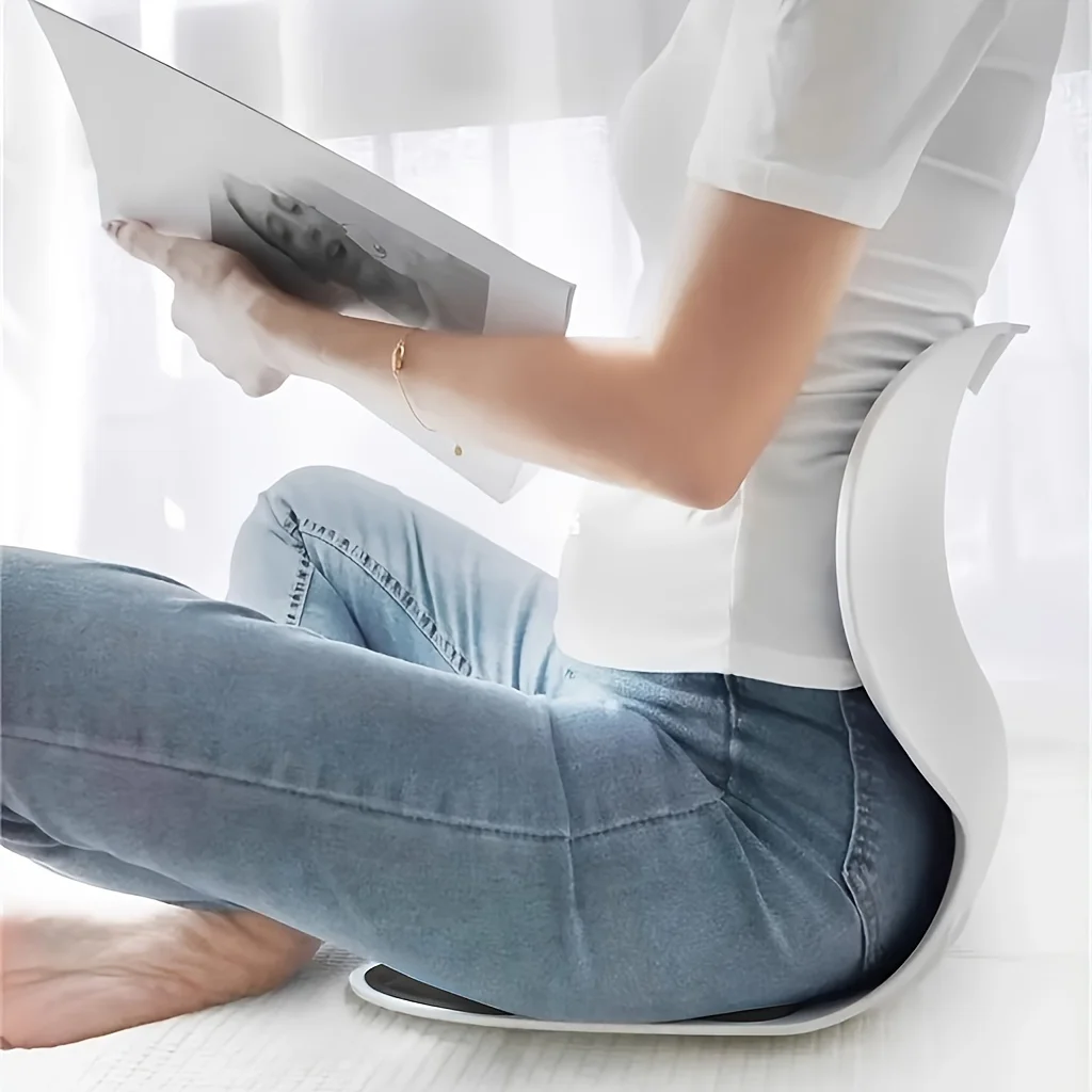 قطعة واحدة من وسادة دعم قطني مريحة، وسادة ظهر مضادة للتعب للدراسة والتلفزيون، قابلة للتنفس مع غطاء نايلون قابل للغسل، متعددة الأغراض