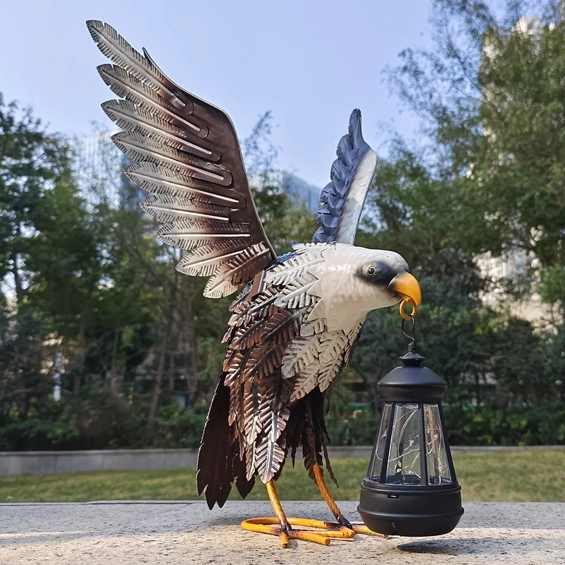 Home decoration art ornaments animal modeling wings eagle iron crafts indoor and outdoor