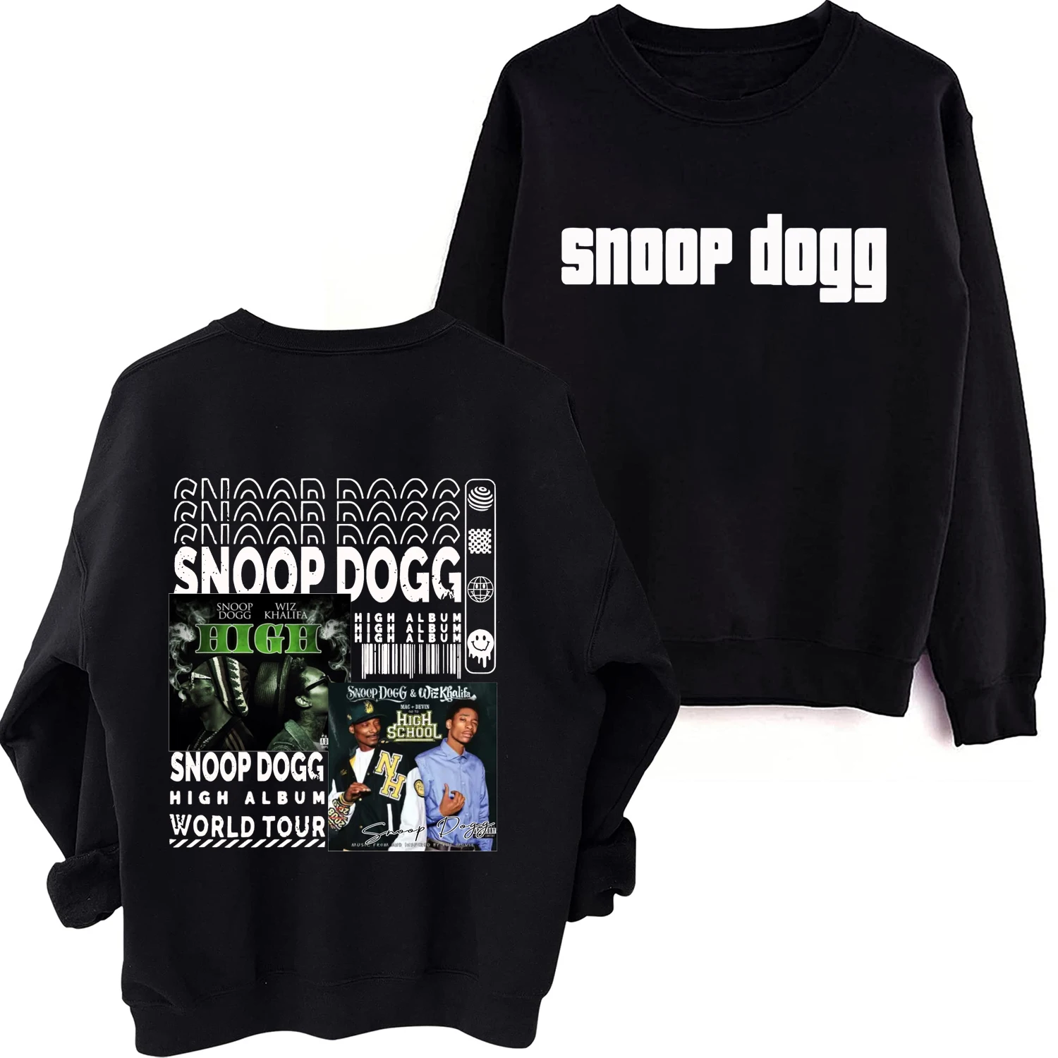 

Snoop Dogg High Albun World Tour Sweatshirt Man Woman Harajuku Hip Hop Round Neck Long Sleeve Oversized Hoodie Fans Gift