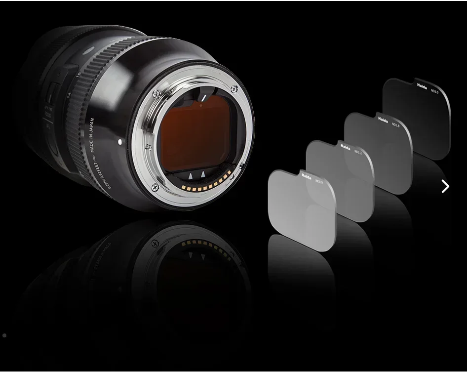 طقم مرشح ND للعدسة الخلفية الزجاجية البصرية لـ Sigma 14-24mm F/2.8 DG DN Art E & L، أربعة مرشحات - ND0.9 8x ND1.2 ND1.8 ND3.0 1000x