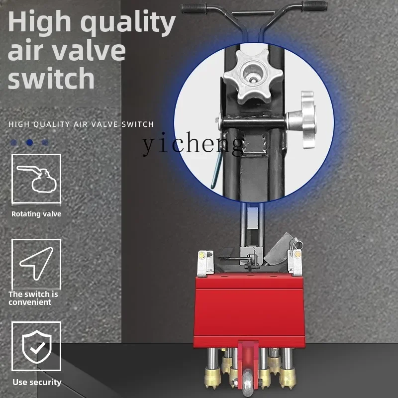 TQH Hand Push Chipping Machine Concrete Pneumatic Multi-head Cement Floor Chipping Machine Pavement Wall Chipping