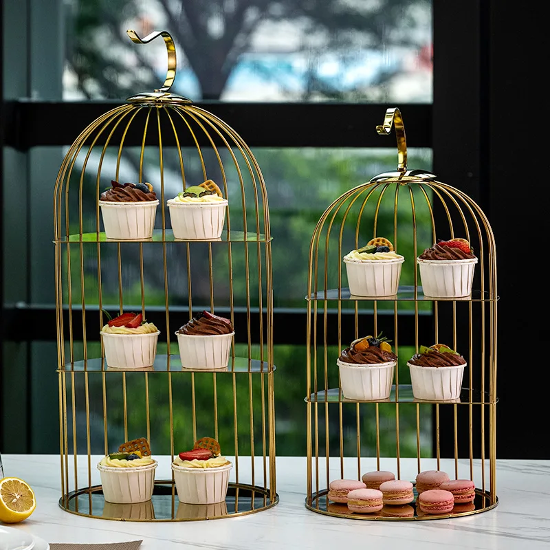 Buffet dessert table ornament three-layer afternoon tea rack tea break