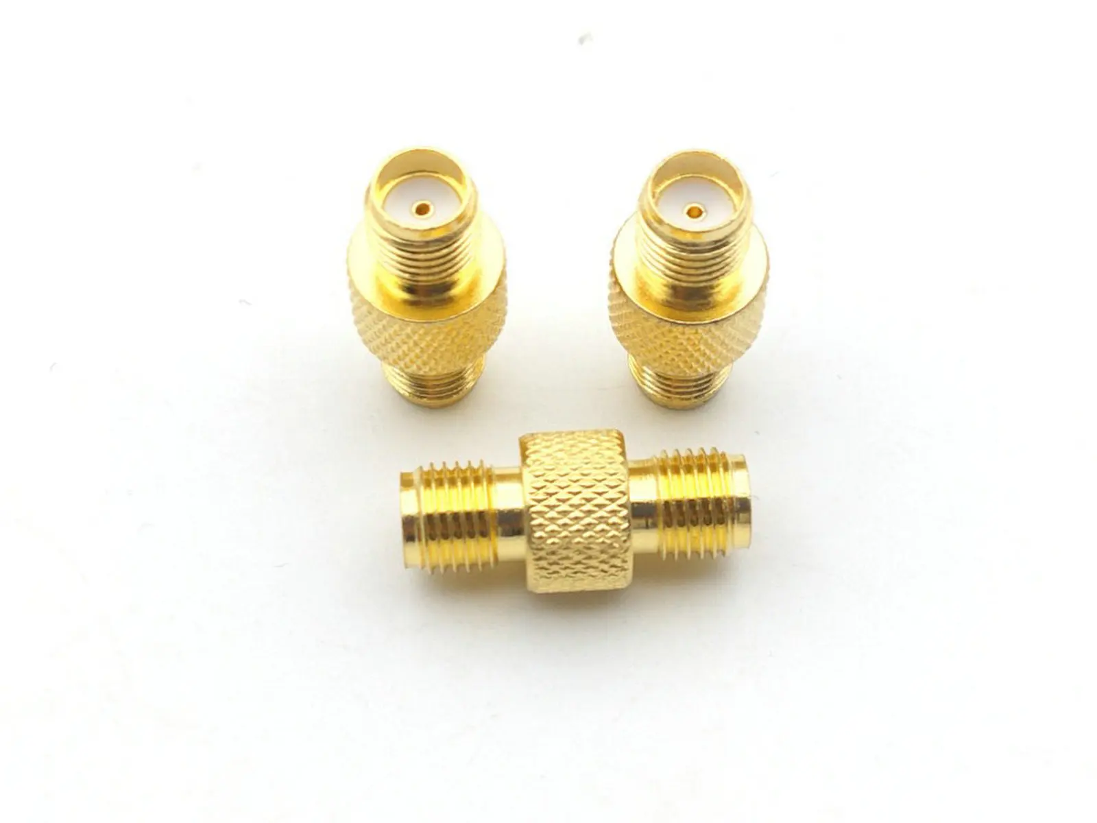 Imagem -04 - Banhado a Ouro Sma Fêmea para Fêmea Reta rf Adaptador Conector