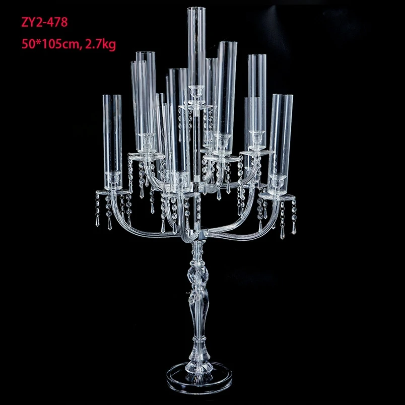 Candelabra Acrylic Candle Holders Wedding Table Centerpieces Luxury Candle Stands Road Lead Party Decoration