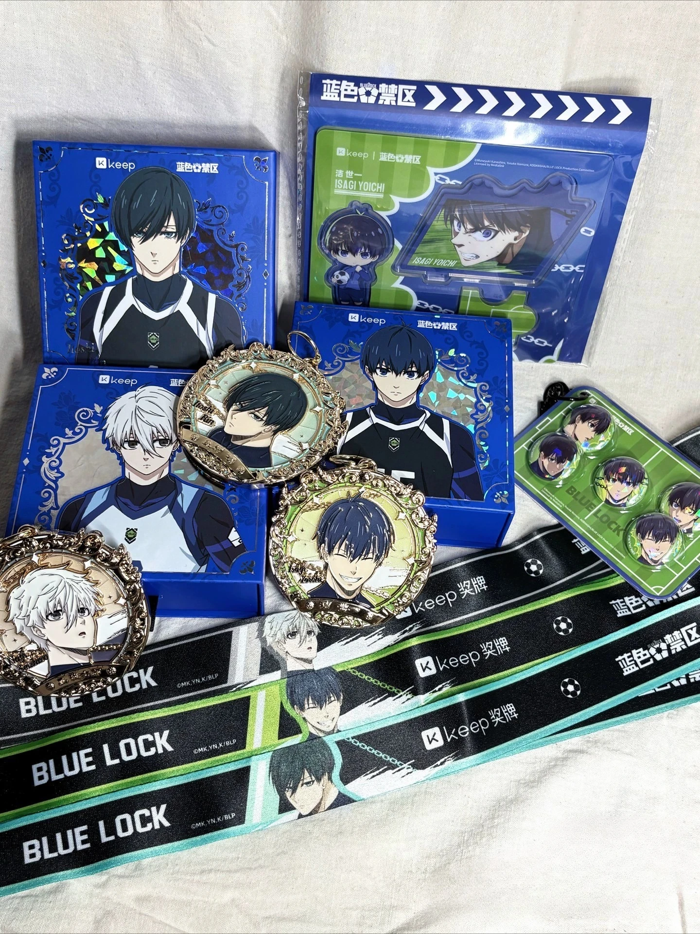 

Official BLUE LOCK Episode Nagi X Keep Isagi Yoichi Nagi Seishiro Rin Itoshi Cosplay 2.99km Metal Medal Badge Acrylic Plaque
