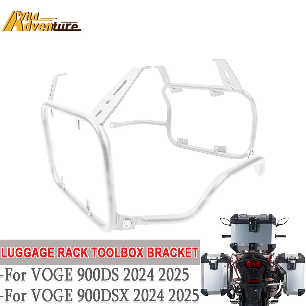 For VOGE DS900X 900DSX DSX 900 2024 2025 Luggage Rack Pannier Top Case Bracket Toolbox Stainless Steel Support Saddlebag Holder