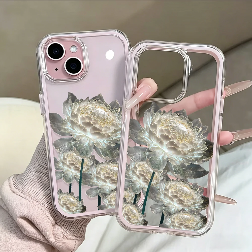 Epiphyllum-Blumen Transparente Handyhülle für iPhone 17 13 16 15 11 12 14 Pro Max 17 Air XR X Hülle Silikon Weiche TPU Stoßfeste Abdeckung – Detail 6
