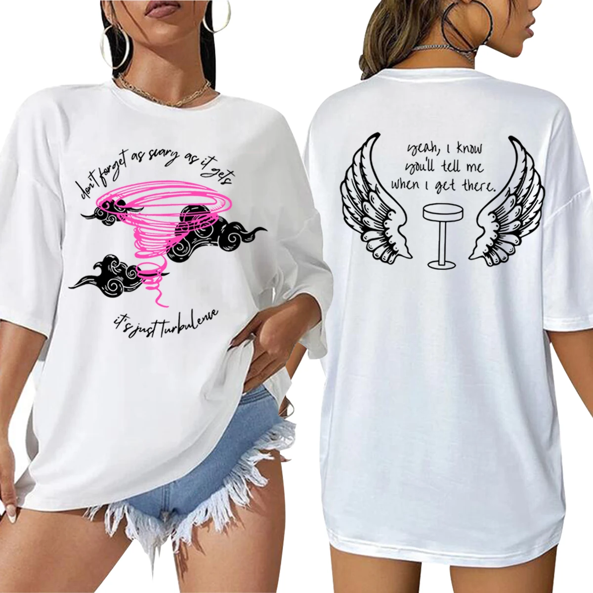 2024 Rapper P!nk Pink Singer Oversized T-shirt Unisex Hip Hop High Quality Clothing Summer Carnival Tour Merchandise Streetwear