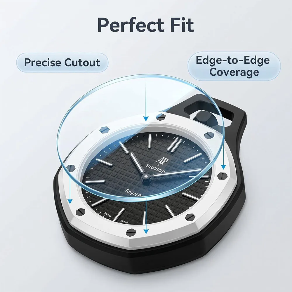 BEHUA Weiche HD-Folie / Hartglas für AP Swatch AP Royal Pop Uhrenbildschirmschutz 9H Premium Glasfolie Zubehör – Detail 4