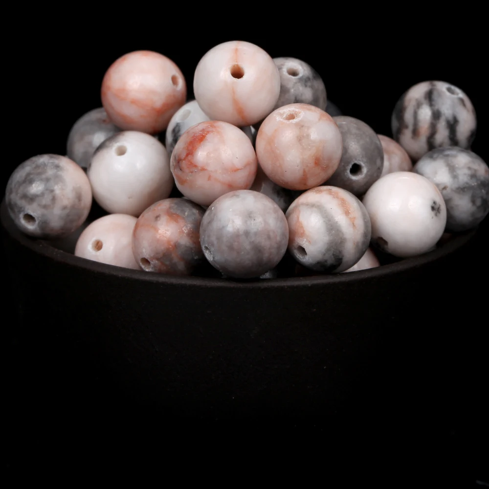 Natuurlijke Ronde Tijgeroog Amazoniet Lava Turkoois Agaat Jaspers Granaat Spacer Losse Stenen Kralen Voor Sieraden Maken DIY Armband