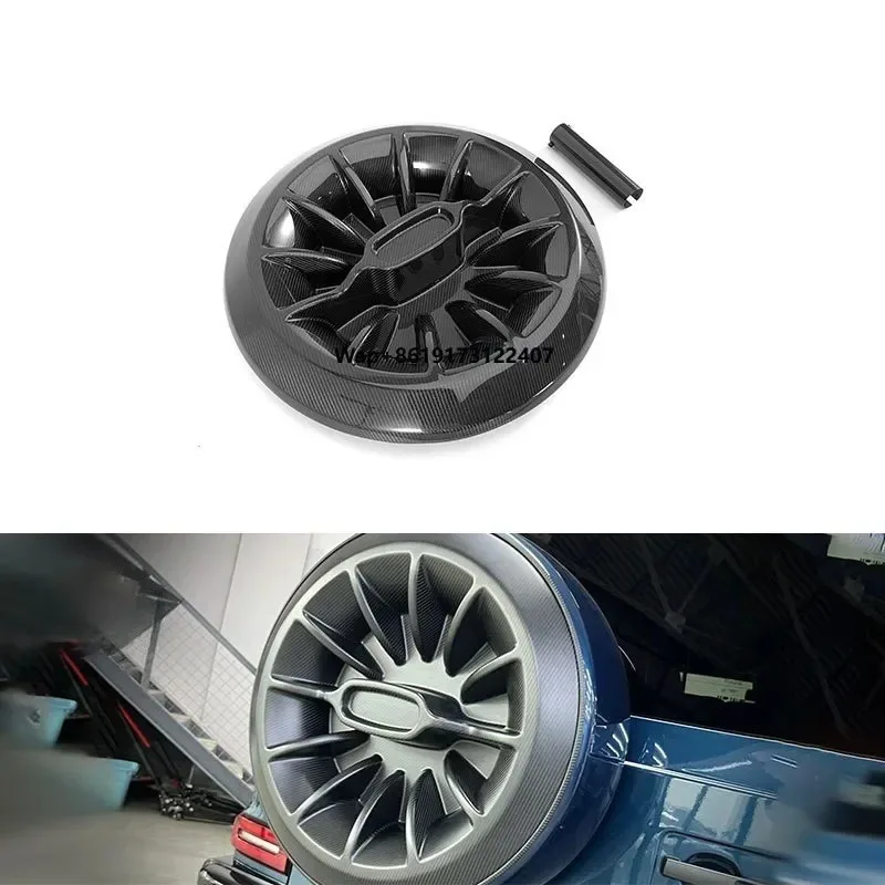 

2019Y~ W464 W463A G500 G63 Vortex Style Glossy Matt Dry Carbon Fiber Car Auto Body Kit Part Spare Tyre Wheel Cover