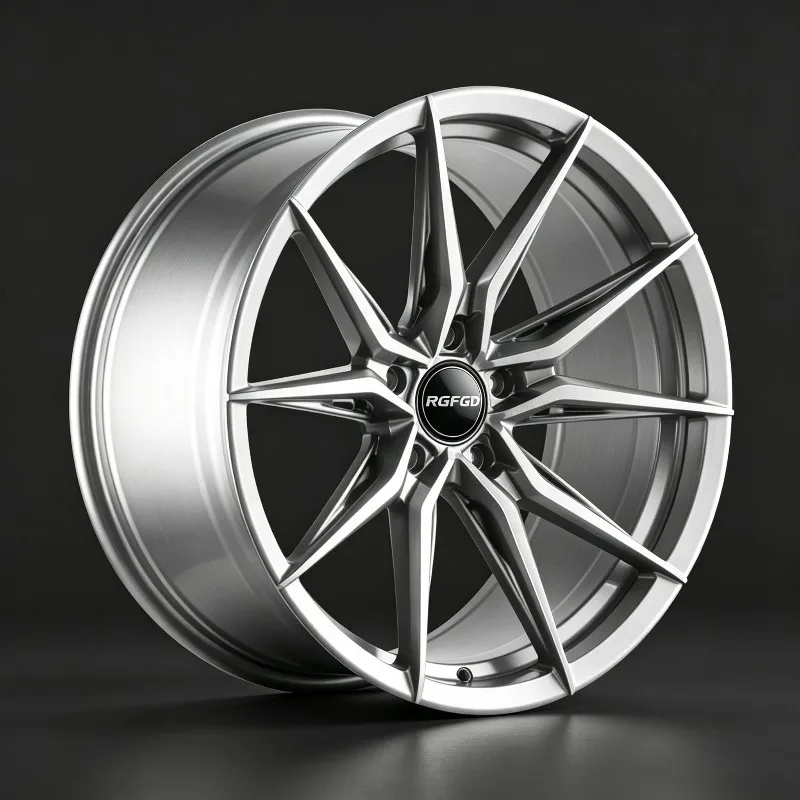 【2026】Sharp Blade 10 Spoke Forged Wheels 17 22 Inch Brushed Silver Custom Alloy Rims For Aftermarket Sport Car Tuning
