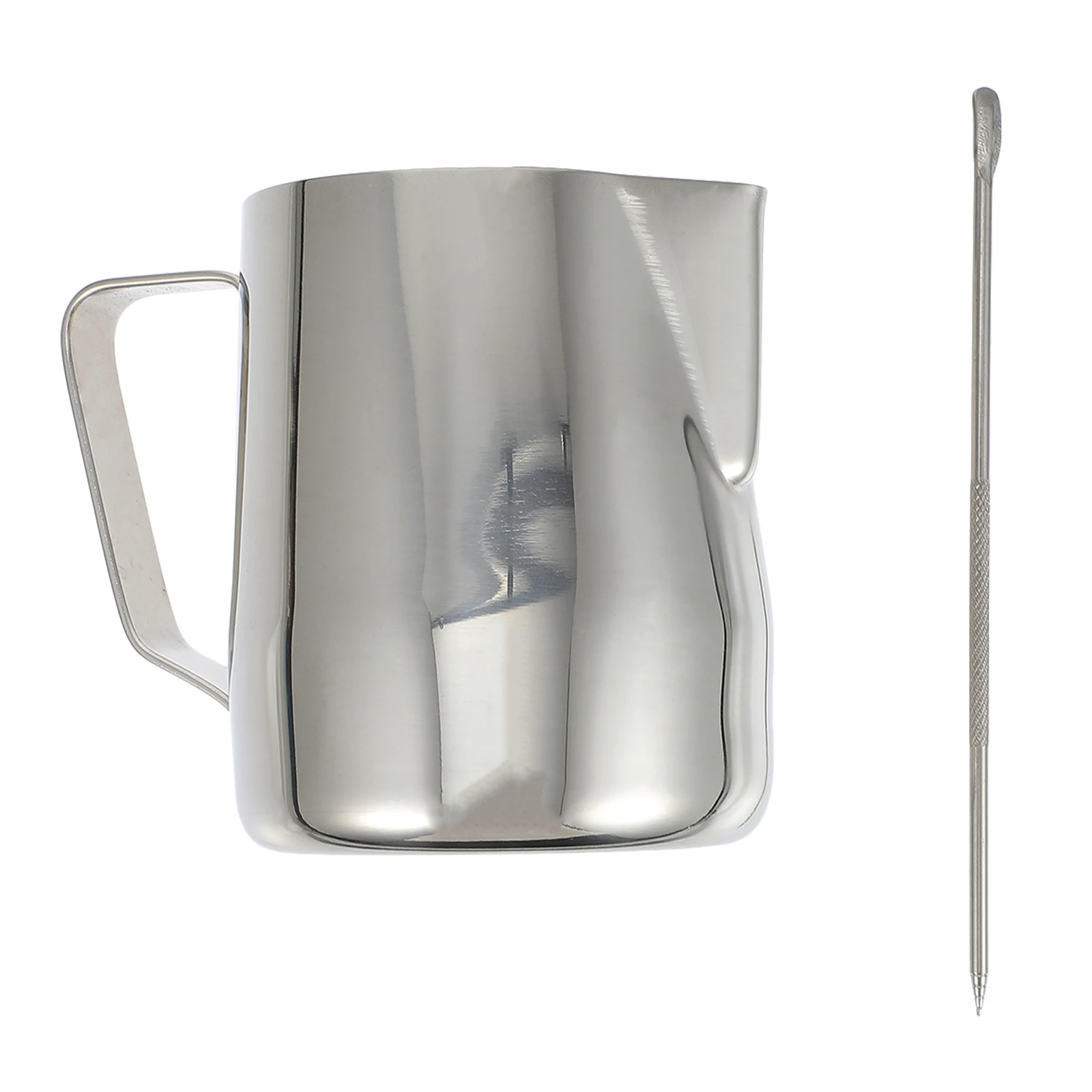 

2pcs 350 Ml Latte Art Frothing Pitcher Coffee Cup Latte Art Cup Stainless Steel Easy Clean Kitchen Bar