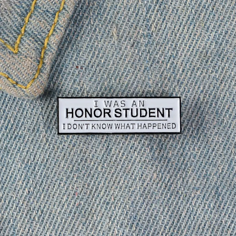 Pin esmaltado para estudiante de honor, broches con etiqueta personalizada para camisa, solapa, mochila, insignia de la vieja escuela, joyería nostálgica, regalo para niños, era un