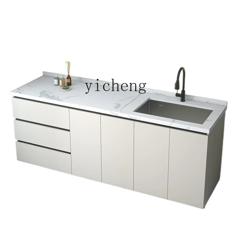 

ZF Wash Wardrobe Combination Alumimum Storage Drawer Stainless Steel Basin Terrace Cabinet