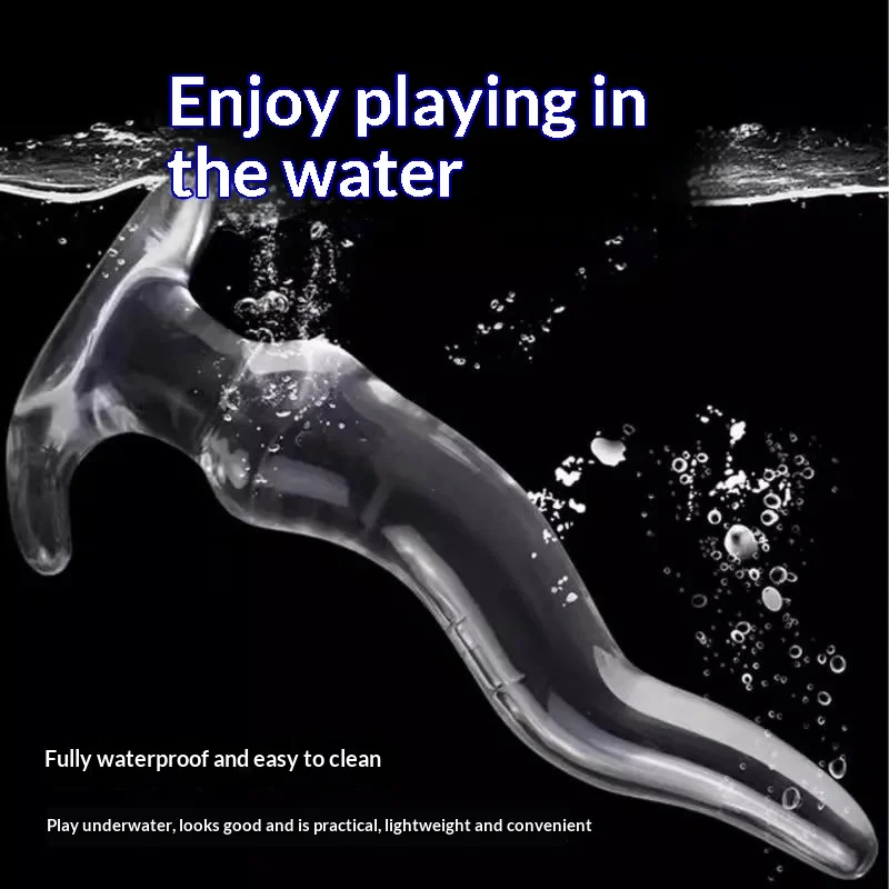 Large S-type Anal Plug Sex Toy Long Transparent Anal Plug Big Dildos Women's Vaginal Hip Expansion Trainer Lesbian Masturbator - view 3
