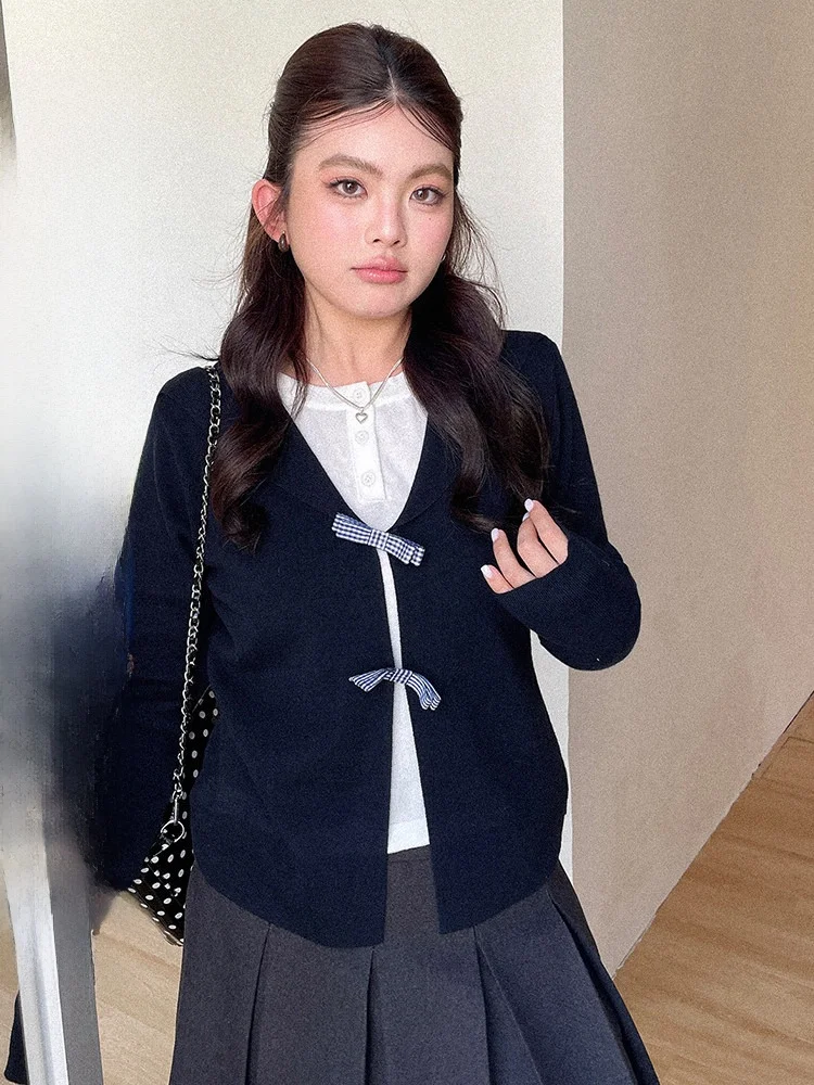 

Вязаный джемпер с воротником-стойкой для полных женщин, весенняя новинка, большие размеры, повседневный свободный крой, с длинным рукавом