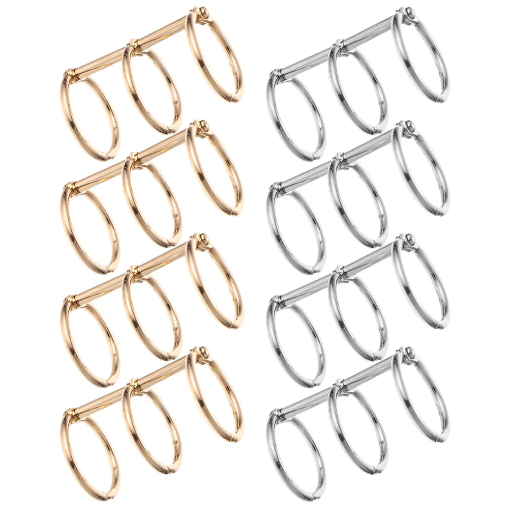 

8Pcs Metal Binding Rings for Index Cards Flash Cards Creative Design Smooth Round Edges Easy Open and Close Binder Rings