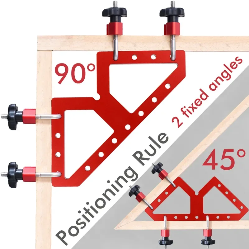 W Type Aluminum Alloy Woodworking Right Angle Clip Square Positioning Fixture Splicing Plate Table Skirt Clamping Fixing Tool